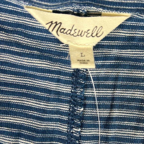 Madewell Dress Womens Large Highpoint Tank Dress In Fairbury Stripe Beachy Mini - Picture 8 of 10